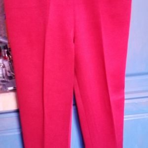 Beautiful size 4 ladies wine pants in cotton knit